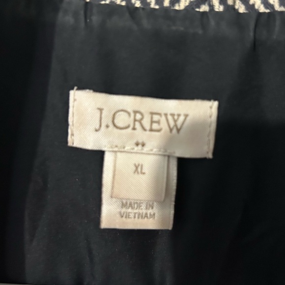 J. Crew Excursion puffer vest herringbone pattern Quilted Size XL Black/Cream - Picture 5 of 10